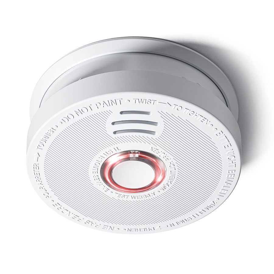 smoke alarm blinking green