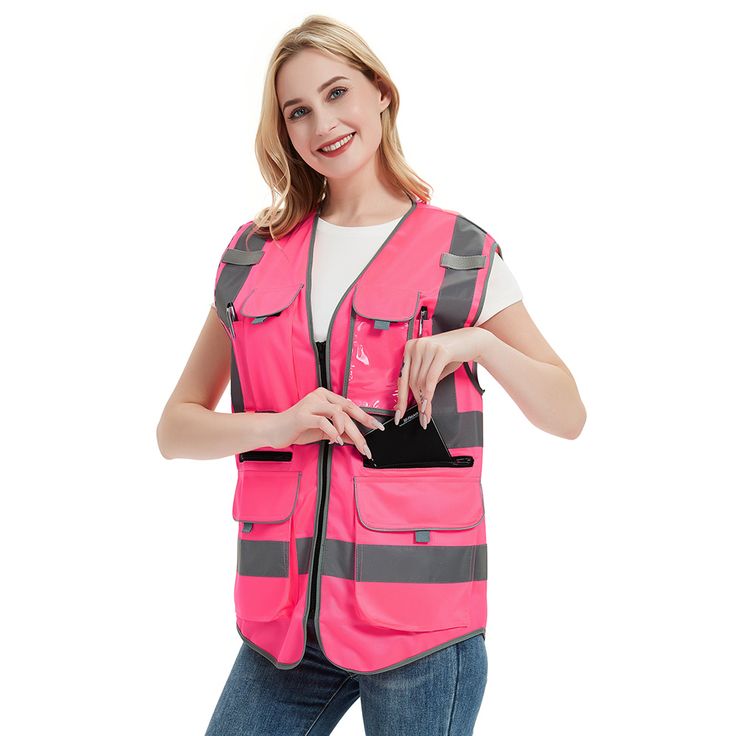 pink safety vest