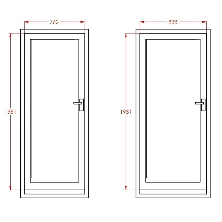 average doorway width